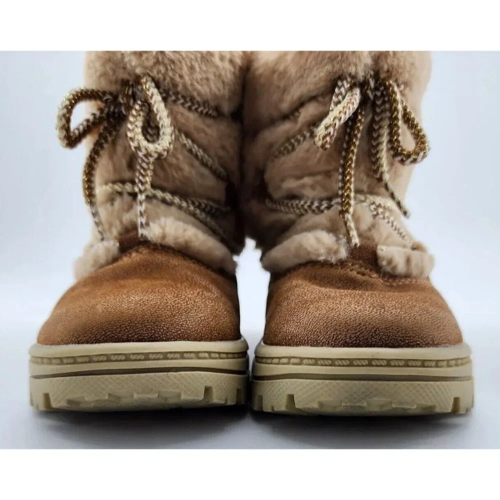 Carter's‎ Baby Girl Moane Faux Fur Winter Boots Beige/Tan Size 8M